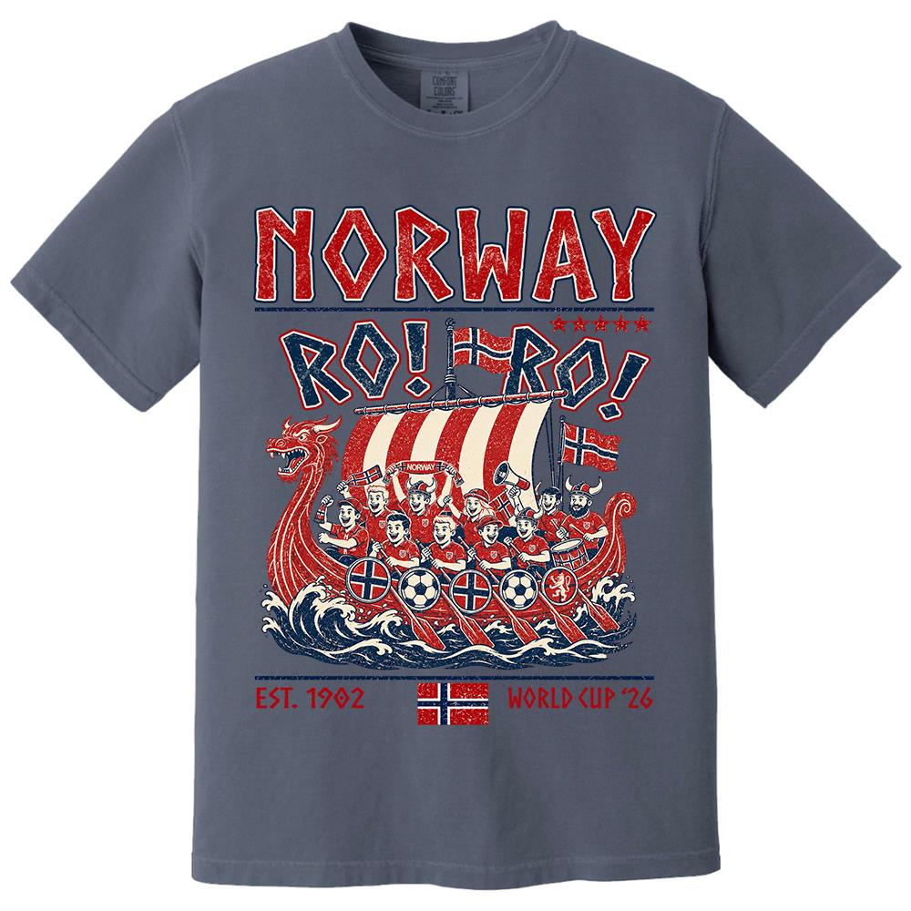 Ro Ro Norway Soccer Shirt – Viking Ship Soccer Fan Tee - Norway Team Soccer 2026 Hv01