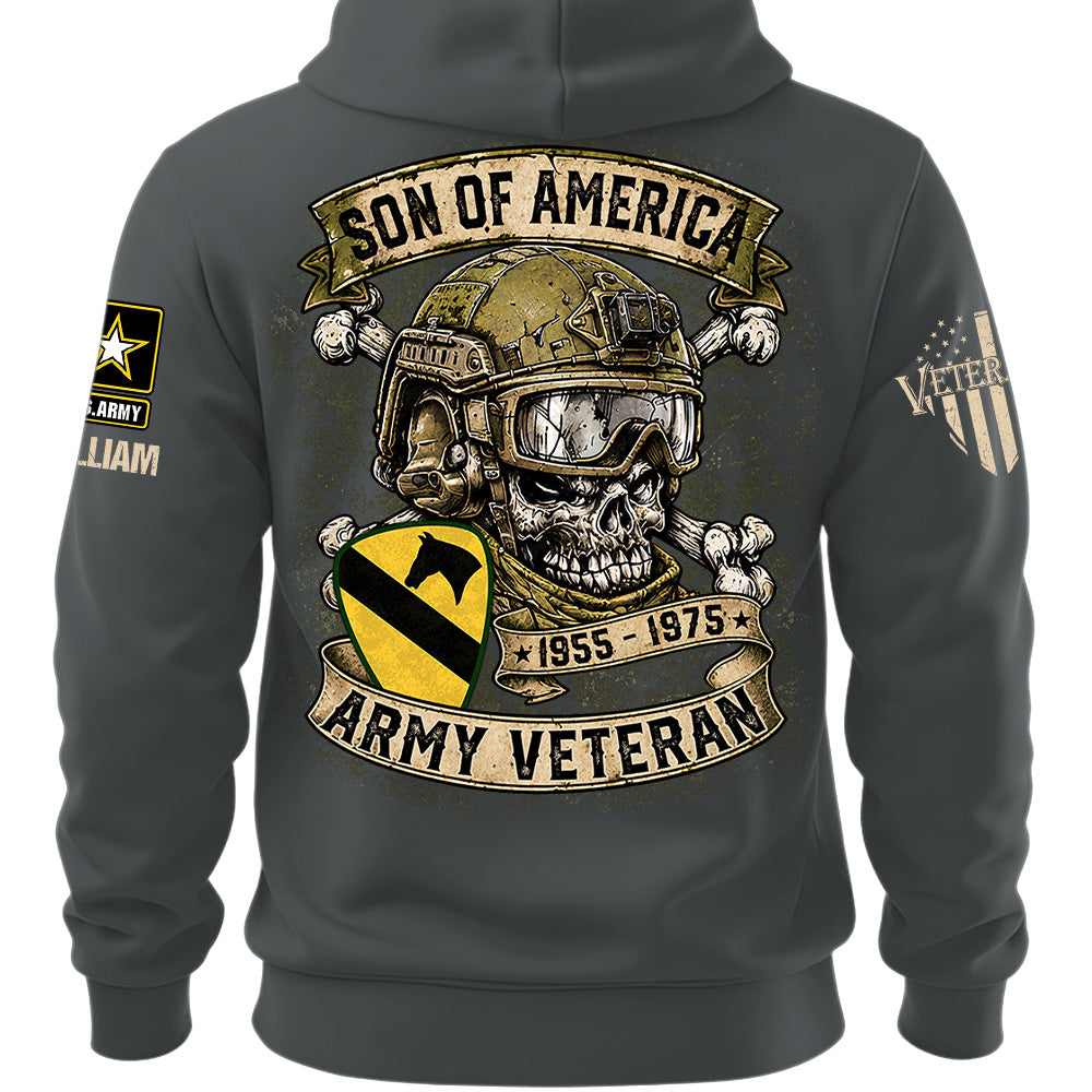 Custom Veteran Shirt Sons Of America Veteran Skull Custom Shirt For Soldier Veterans K1702 MT2