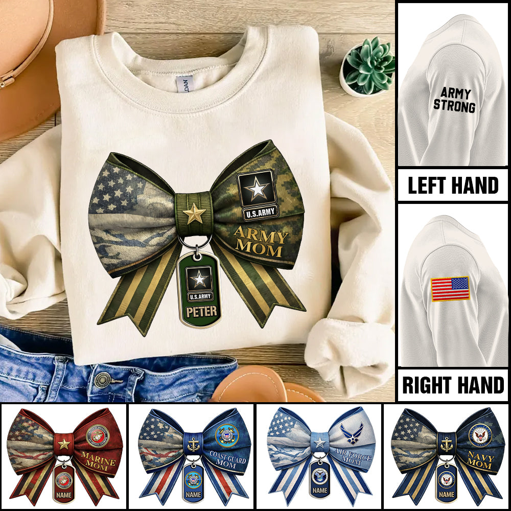 Proud Army Mom Wife Sister Girlfriend Shirt, Custom Military Family Shirt Support  Boot Camp Graduation Gift K1702 Trhn