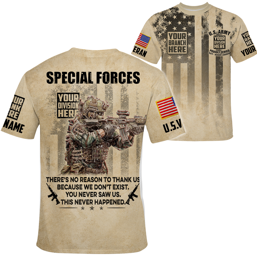 Personalized Shirt US Veteran There's No Reason To Thank Us Gift For Veterans All Over Print Shirt K1702