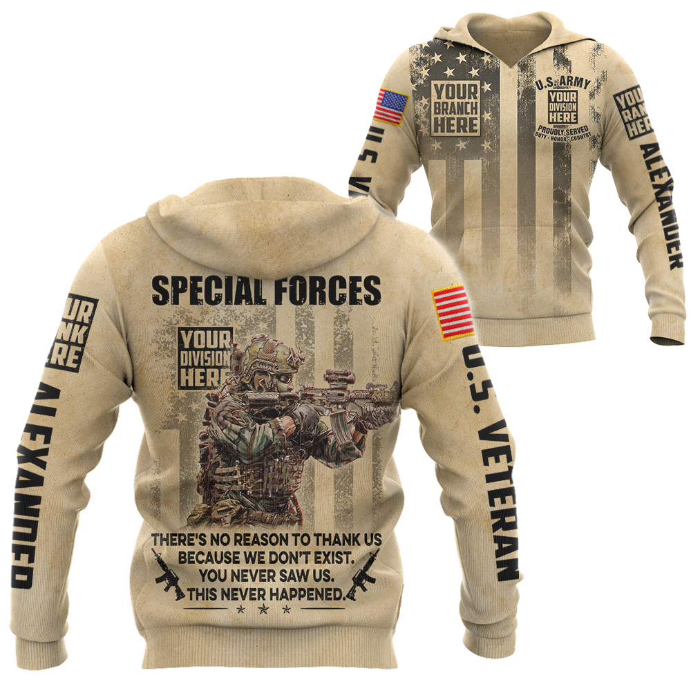 Personalized Shirt US Veteran There's No Reason To Thank Us Gift For Veterans All Over Print Shirt K1702