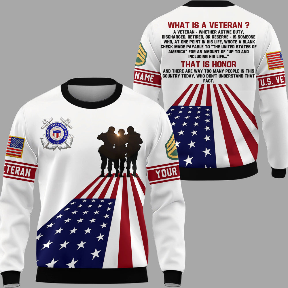 Personalized All Over Print Shirt What is A Veteran Custom All Military Branch Gift For Veterans K1702 Hv01