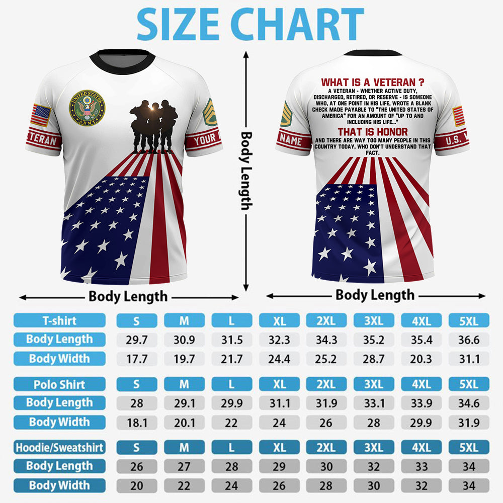 Personalized All Over Print Shirt What is A Veteran Custom All Military Branch Gift For Veterans K1702 Hv01