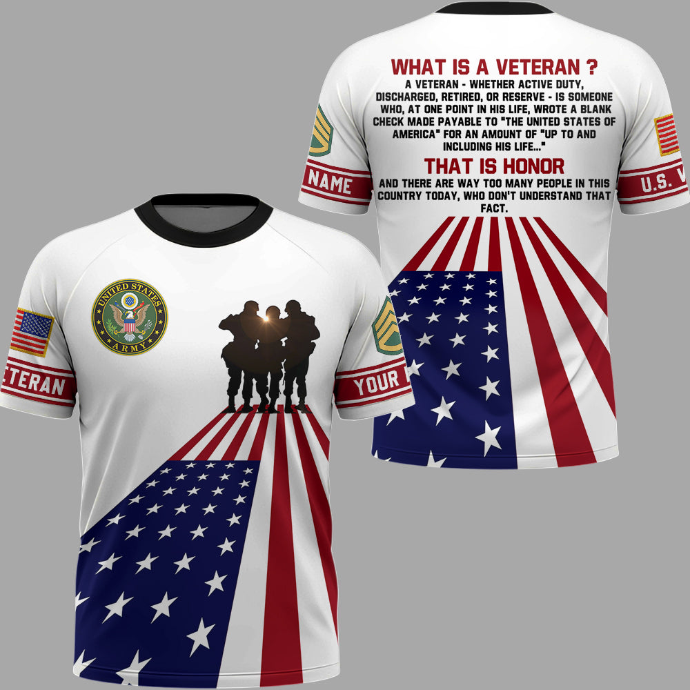 Personalized All Over Print Shirt What is A Veteran Custom All Military Branch Gift For Veterans K1702 Hv01