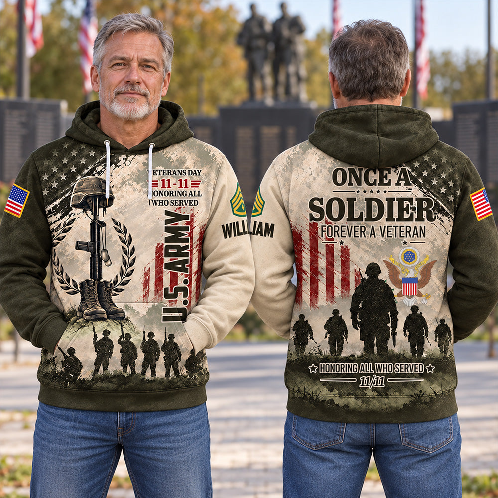 Custom Veteran's Day Gift  Once Soldier For A Veteran Honoring All Who Served Veterans Day Shirt Honor Your Service All Over Print Shirt K1702 MT2 KL07