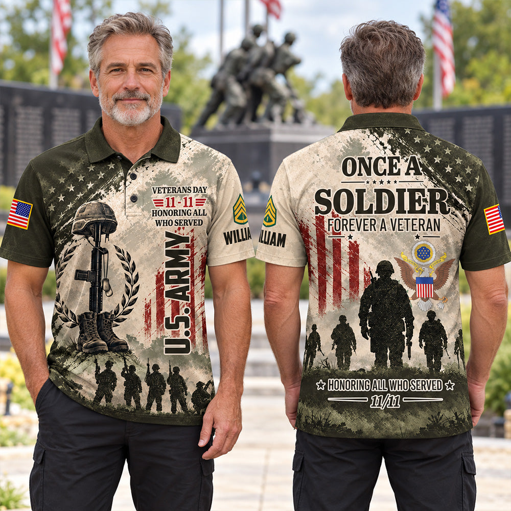 Custom Veteran's Day Gift  Once Soldier For A Veteran Honoring All Who Served Veterans Day Shirt Honor Your Service All Over Print Shirt K1702 MT2 KL07