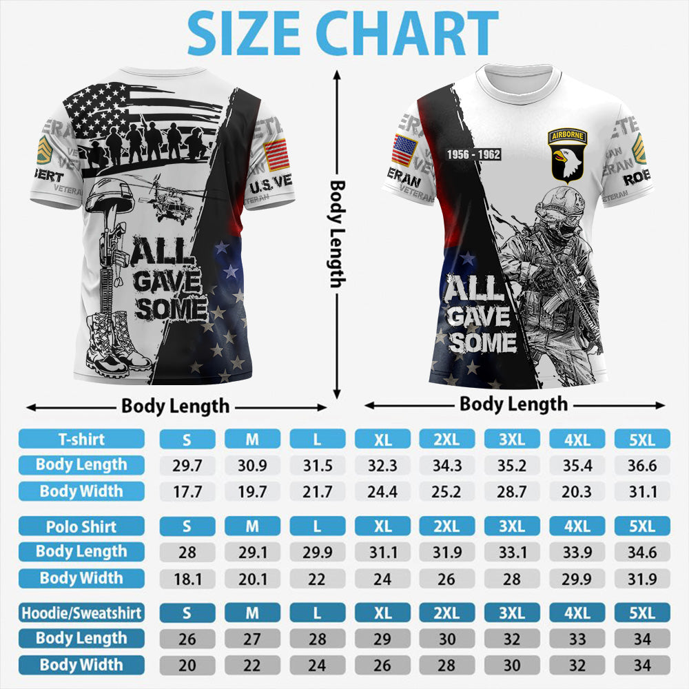 Personalized All Over Print Shirt All Gave Some Some Gave All Veteran Shirt Gift For Veterans K1702 Trhn