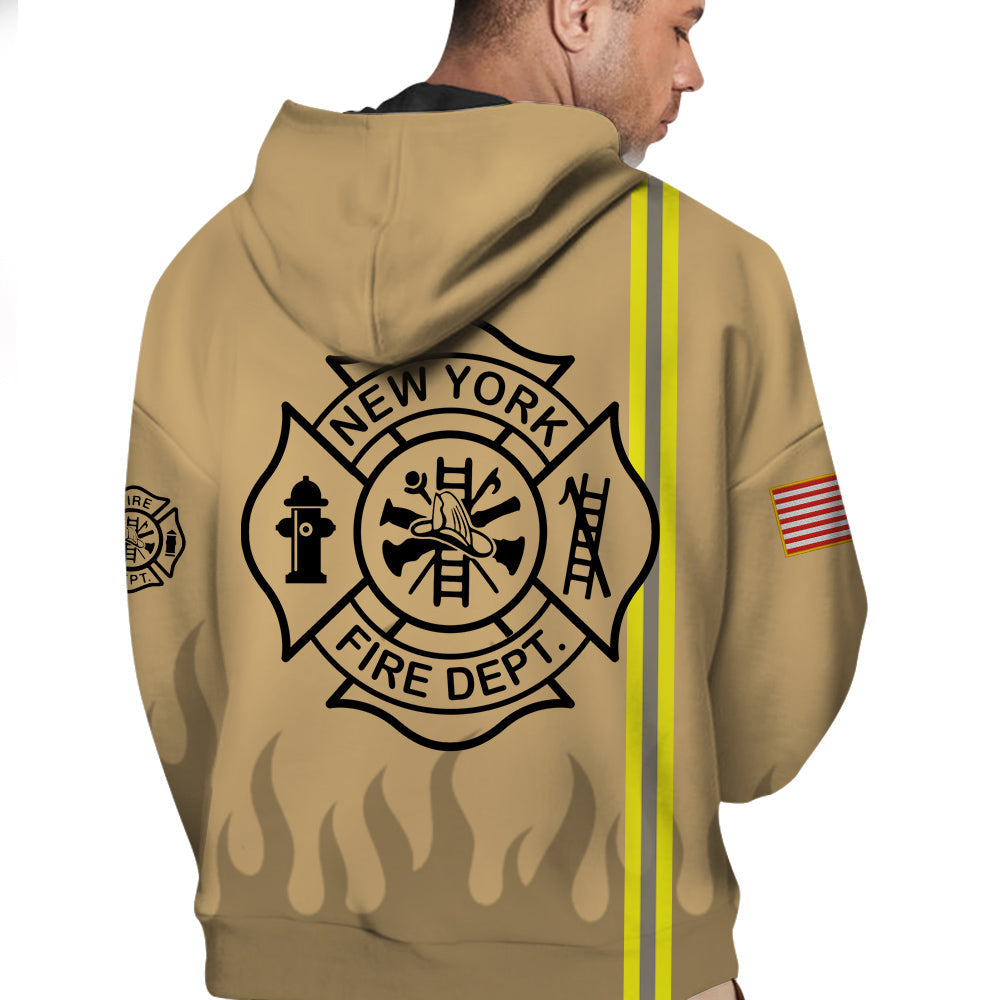 Personalized Firefighter Shirts Custom Name Number & Logo Gifts For Fireman Retired Firefighter All Over Print Shirt K1702