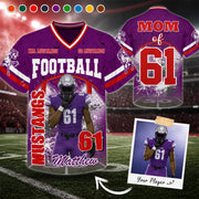 Custom Football Mom Jersey with Photo & Player Number – Personalized Game Day Shirt Hv01