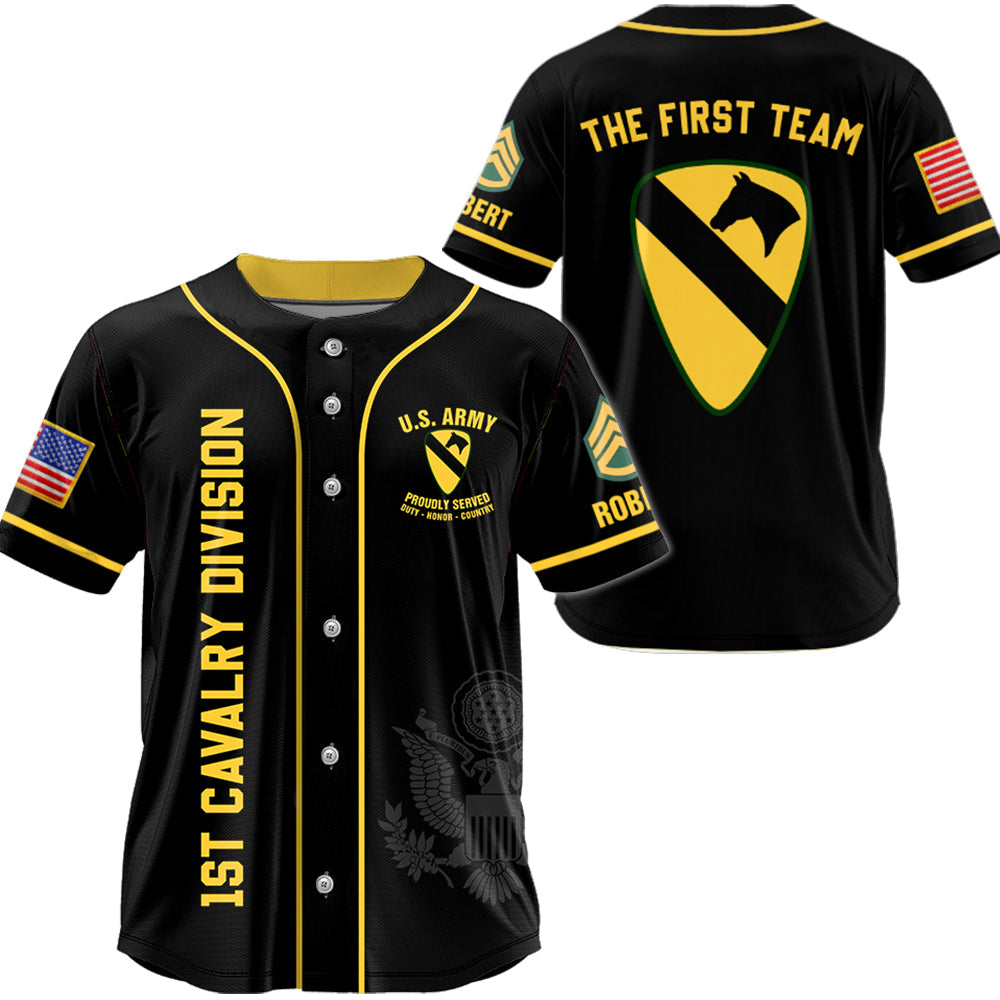 US Military Veteran Baseball Jersey Custom All Branches Rank Division Name For Soldier Veteran K1702