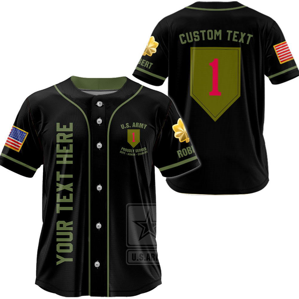 US Military Veteran Baseball Jersey Custom All Branches Rank Division Name For Soldier Veteran K1702