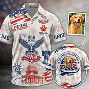 Personalized 250 Years Of Freedom With Dog Hawaiian Shirt Patriotic American Flag Shirts Gift For Dog Lovers T1807 Hv01