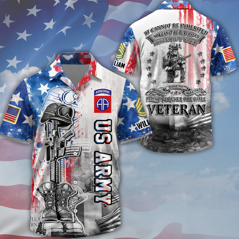 Personalized Military All Over Print Shirt It Cannot Be Inherited Nor Can It Purchased Custom Division Military Gift For Veteran K1702 MT2
