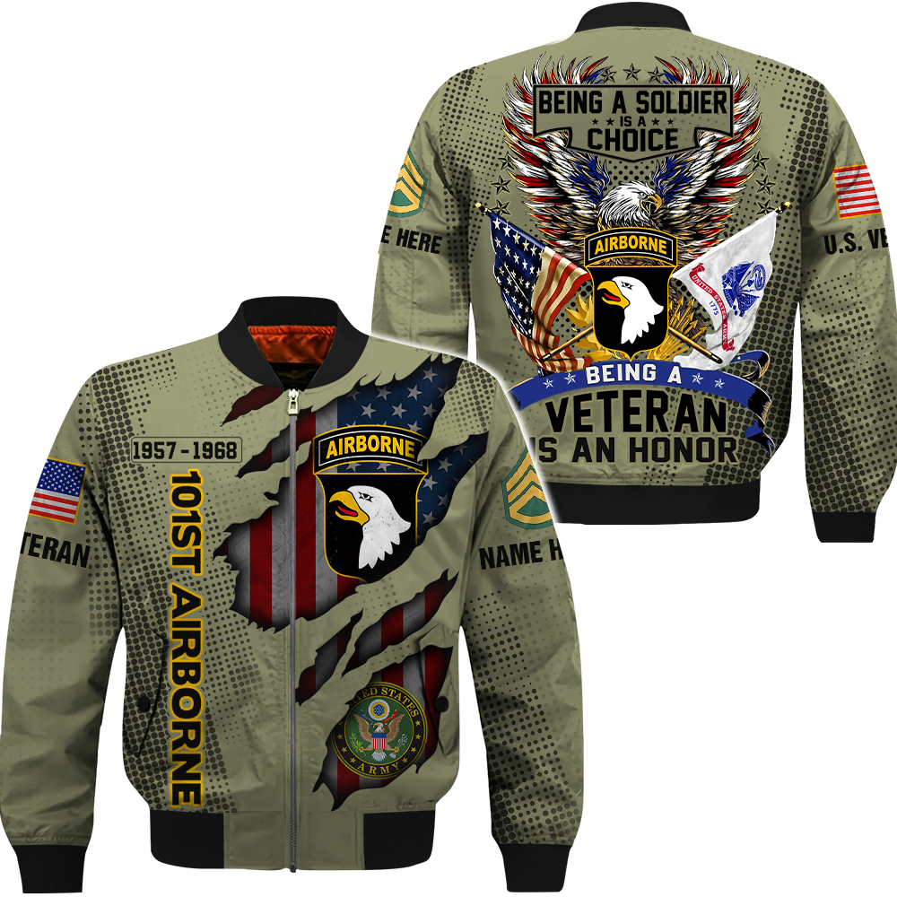 Personalized All Over Print Shirt Veteran Customize All Branches, Division and Rank Name Veteran K1702