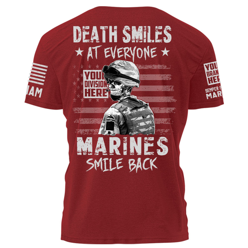 Personalized Shirt Death Smiles at everyone Veterans Smile back Gift For Veterans Custom Veteran Shirt K1702