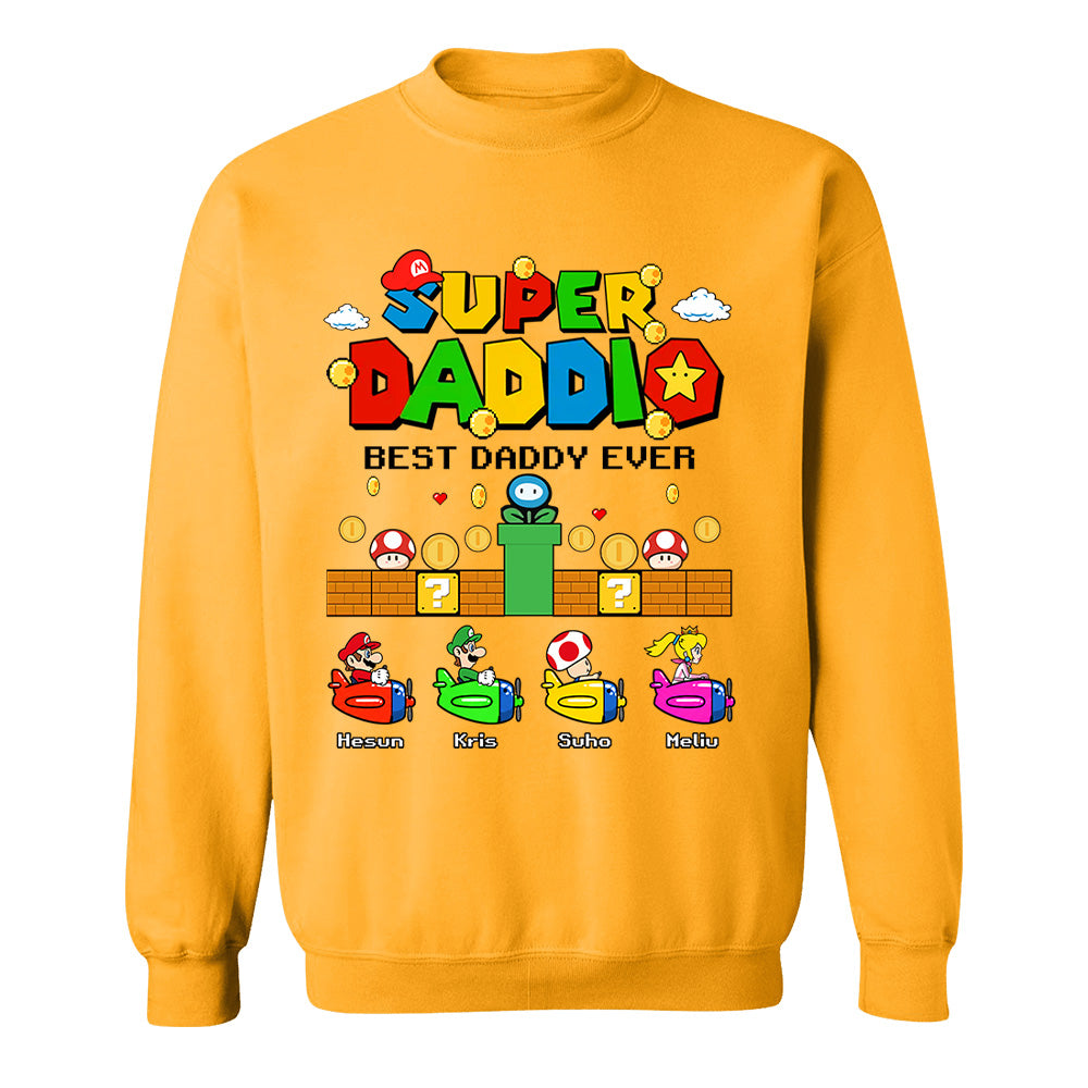 Custom Super Daddio, It's A Me Daddy, Father's Day Gift L0411 T24