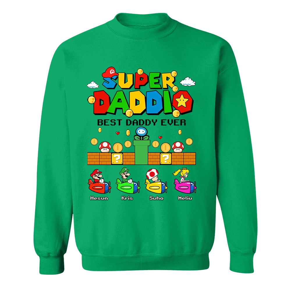 Custom Super Daddio, It's A Me Daddy, Father's Day Gift L0411 T24