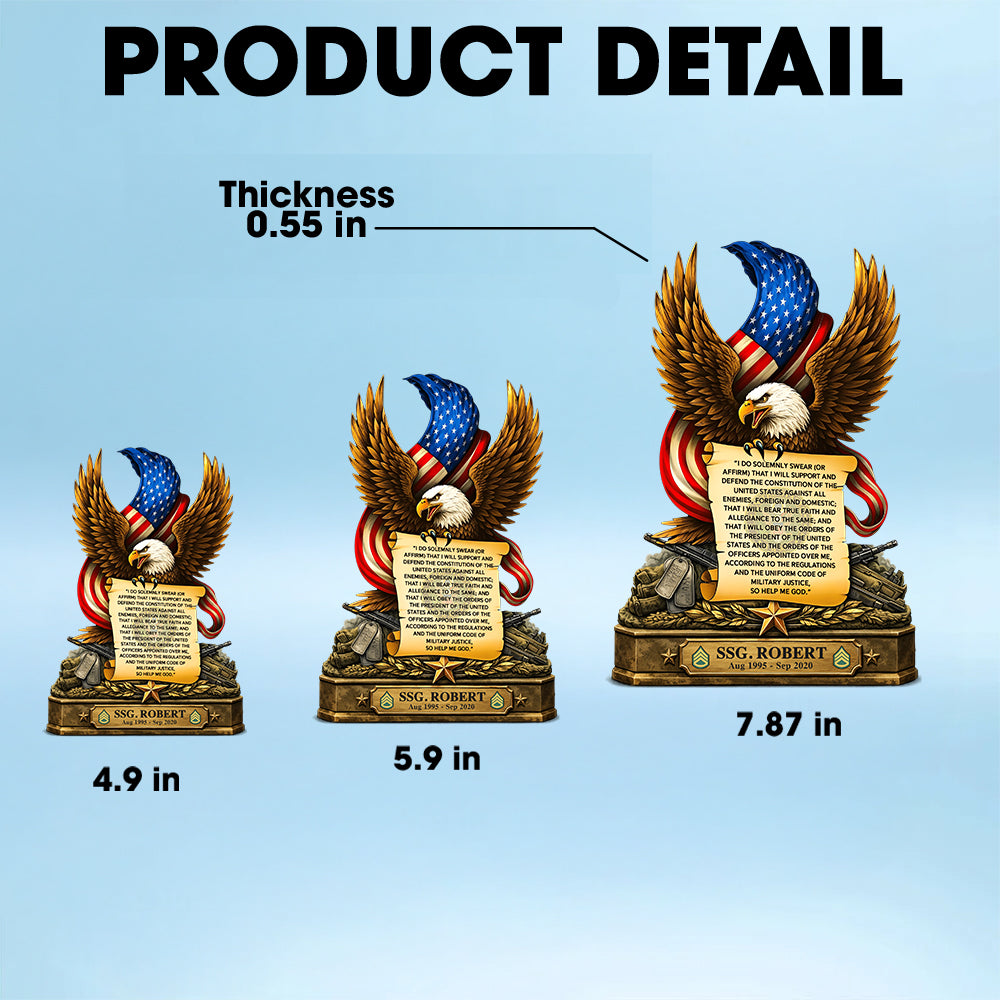 Oath Of Enlistment Personalized Acrylic Block Plaque Veteran Custom All Military Branches Acrylic Plaque, Gift For Veterans K1702 Trhn