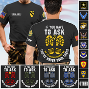 Custom Veteran All Over Print Shirt If You Have To Ask You're Never Been There Available All Military Branches Gift For Veterans K1702 MT2
