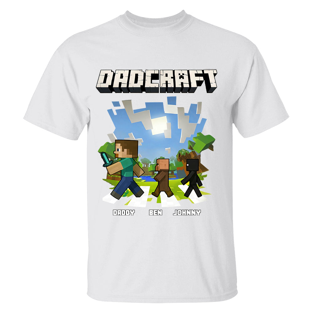 DadCraft, Personalized DadCraft Shirt For Dad With Kids Name, Gift For Father's Day MI209 TH23