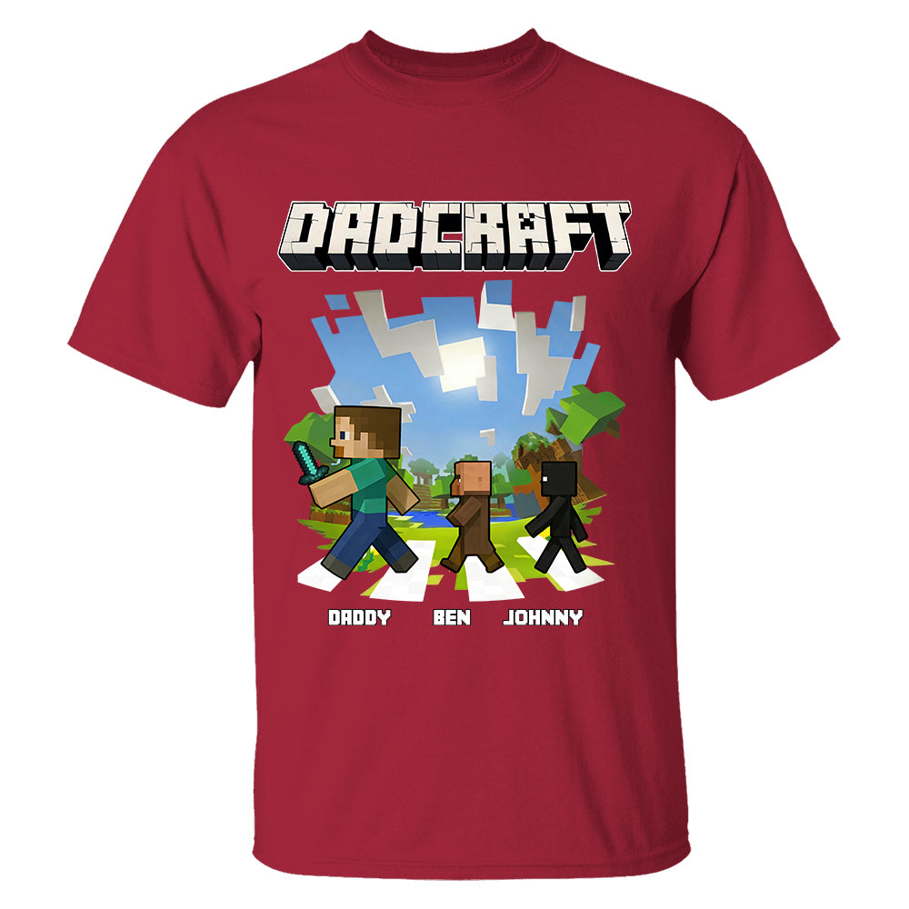 DadCraft, Personalized DadCraft Shirt For Dad With Kids Name, Gift For Father's Day MI209 TH23