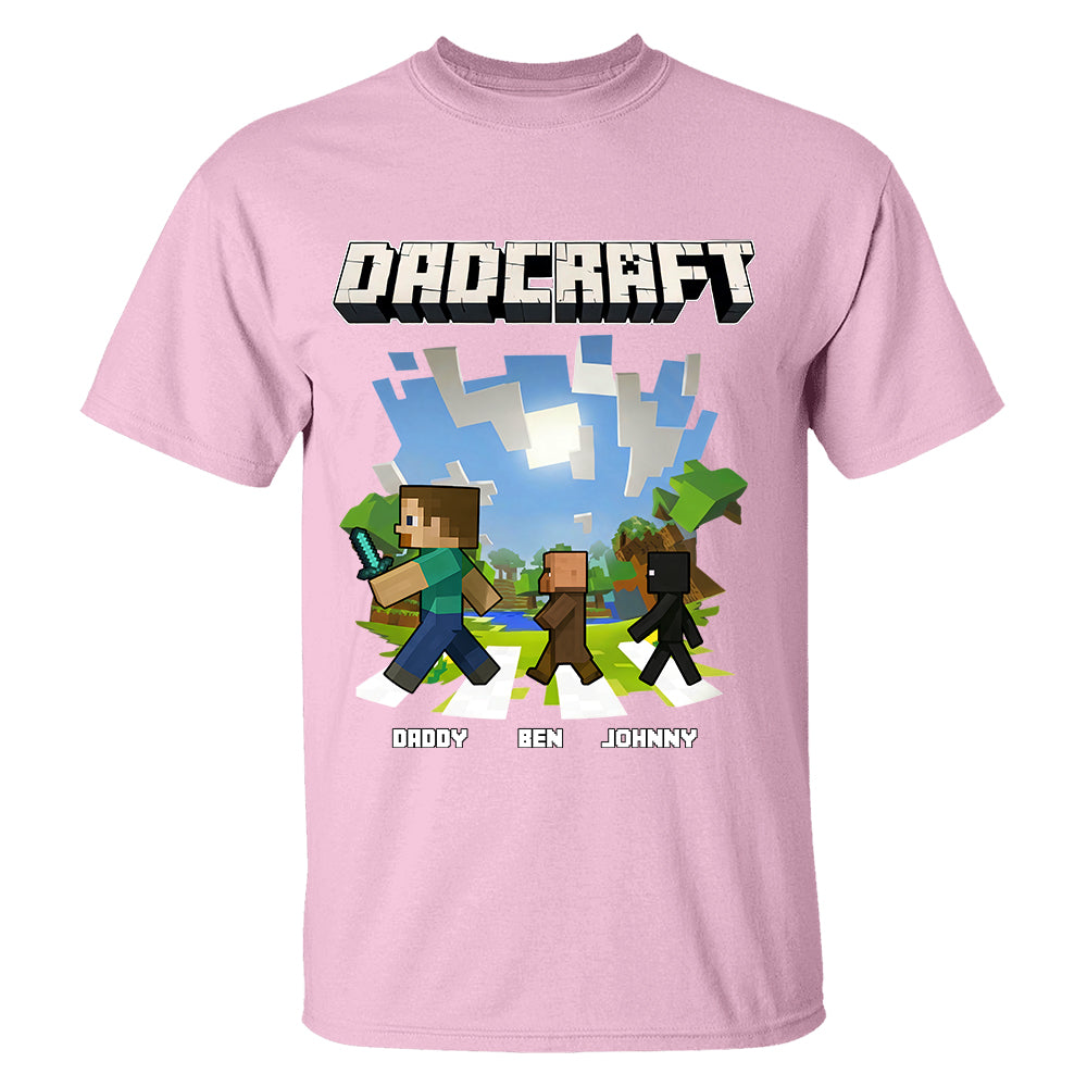 DadCraft, Personalized DadCraft Shirt For Dad With Kids Name, Gift For Father's Day MI209 TH23
