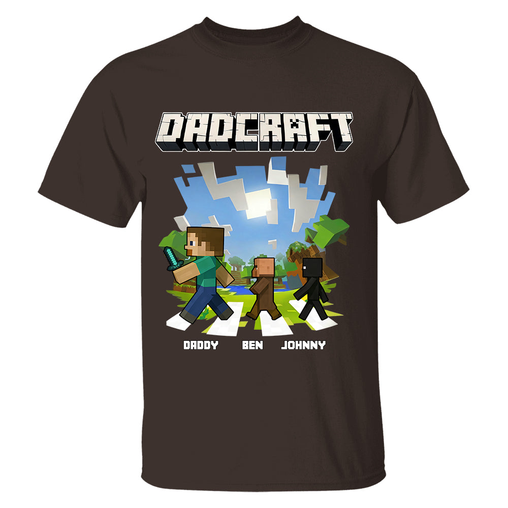DadCraft, Personalized DadCraft Shirt For Dad With Kids Name, Gift For Father's Day MI209 TH23