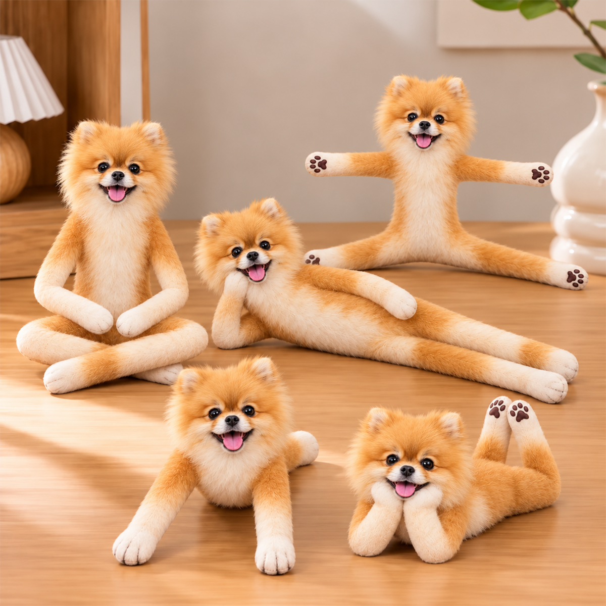 Personalized Pomeranian Photo Pet Squishy Toy Poseable Plush Doll, Funny Gift For Dog Mom, Dad, Pet Lover T1807 T24 TL06