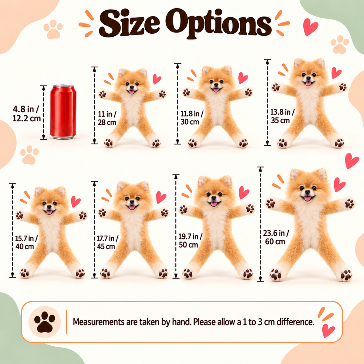 Personalized Pomeranian Photo Pet Squishy Toy Poseable Plush Doll, Funny Gift For Dog Mom, Dad, Pet Lover T1807 T24 TL06