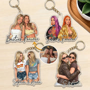 Best Friends Forever - Custom Photo Shaped Acrylic Keychain - Personalized Gifts For Besties, Sisters, BFF NA04 T24