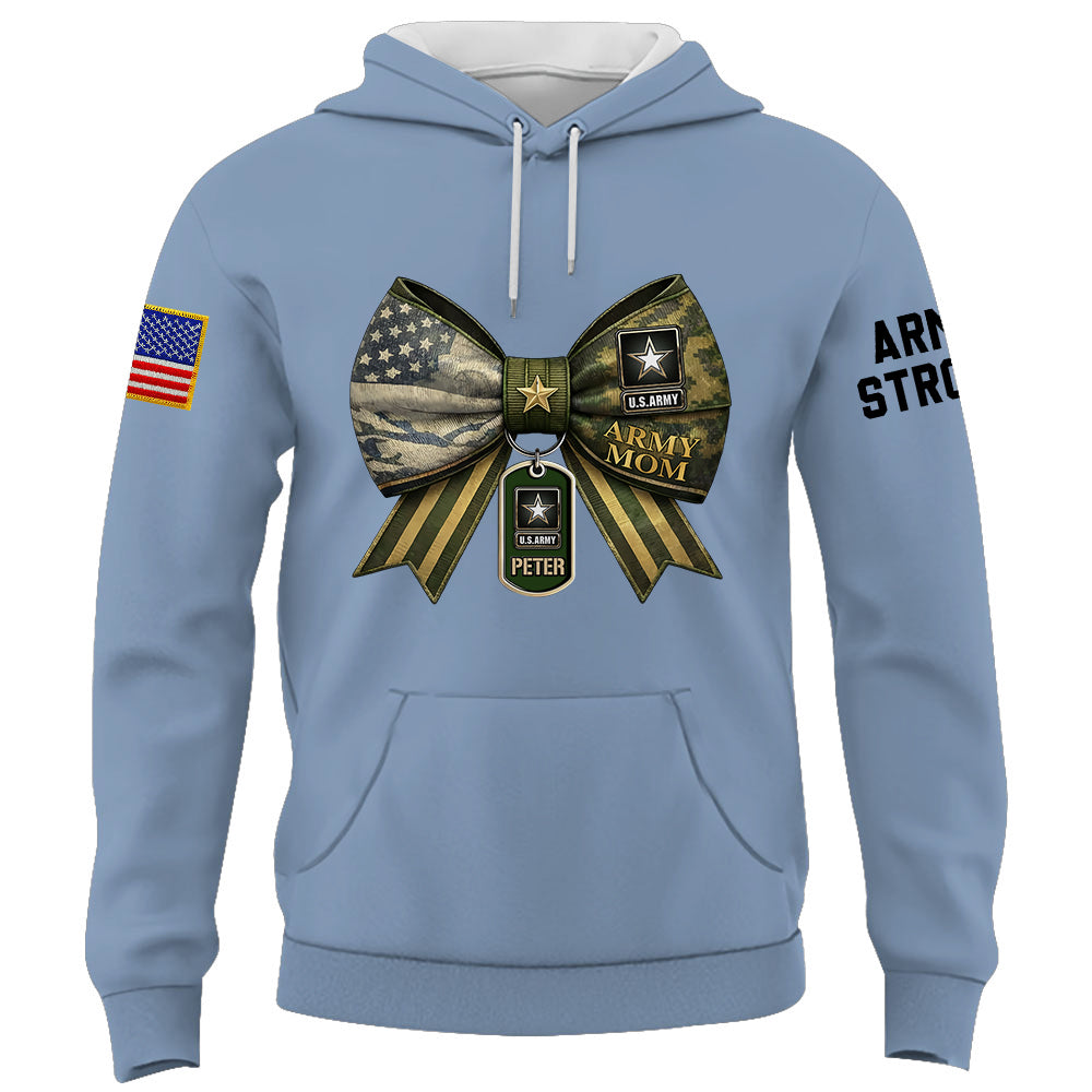 Proud Army Mom Wife Sister Girlfriend Shirt, Custom Military Family Shirt Support  Boot Camp Graduation Gift K1702 Trhn