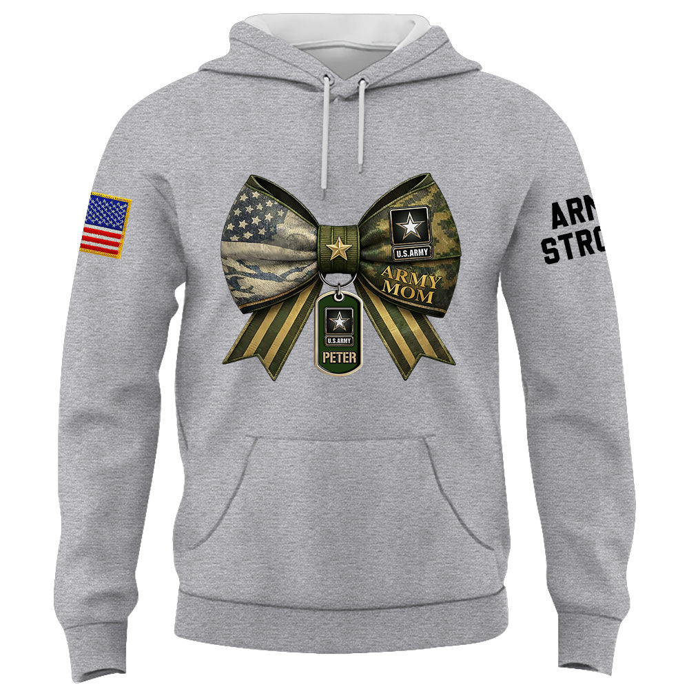 Proud Army Mom Wife Sister Girlfriend Shirt, Custom Military Family Shirt Support  Boot Camp Graduation Gift K1702 Trhn