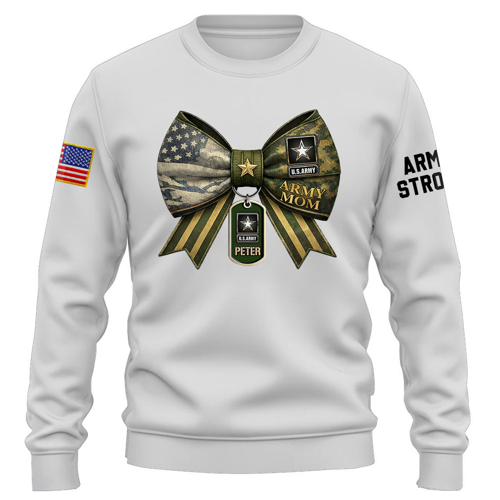 Proud Army Mom Wife Sister Girlfriend Shirt, Custom Military Family Shirt Support  Boot Camp Graduation Gift K1702 Trhn
