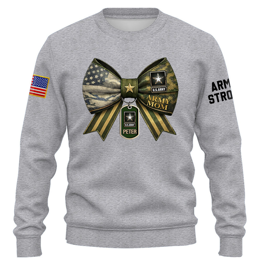 Proud Army Mom Wife Sister Girlfriend Shirt, Custom Military Family Shirt Support  Boot Camp Graduation Gift K1702 Trhn