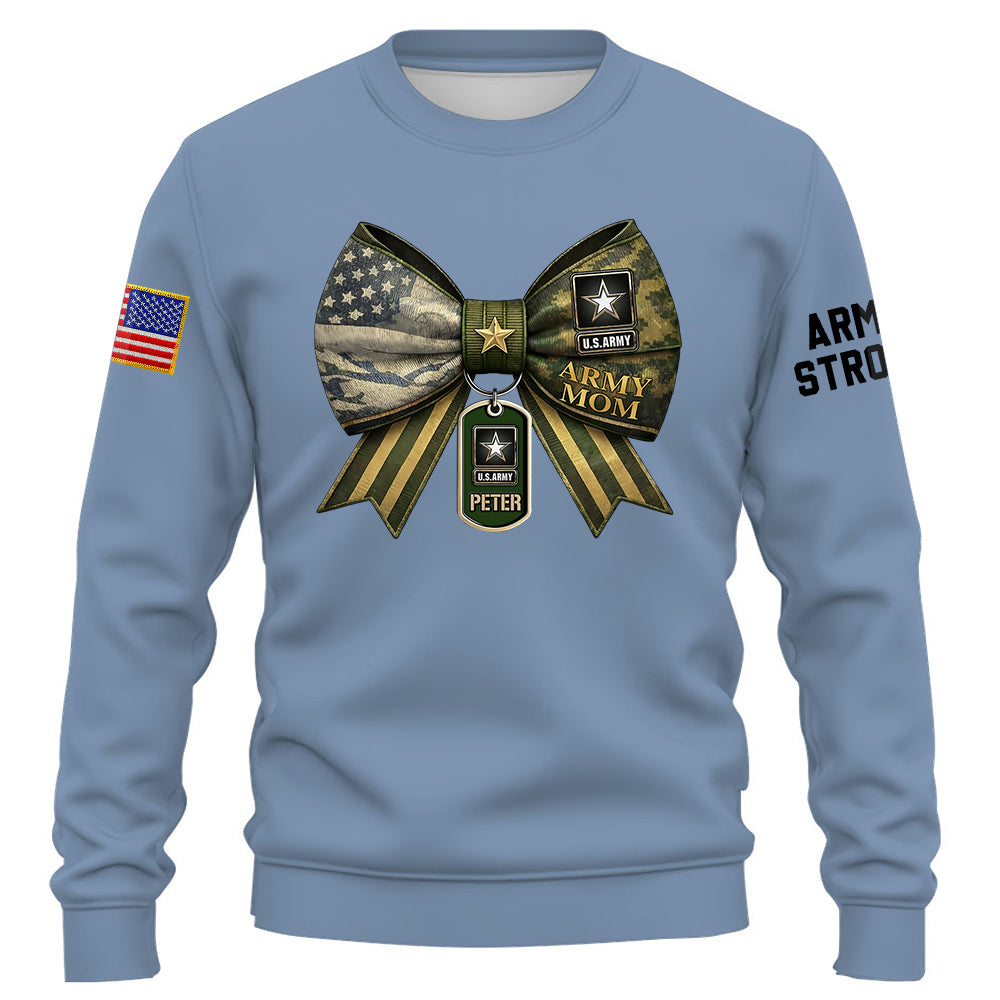 Proud Army Mom Wife Sister Girlfriend Shirt, Custom Military Family Shirt Support  Boot Camp Graduation Gift K1702 Trhn