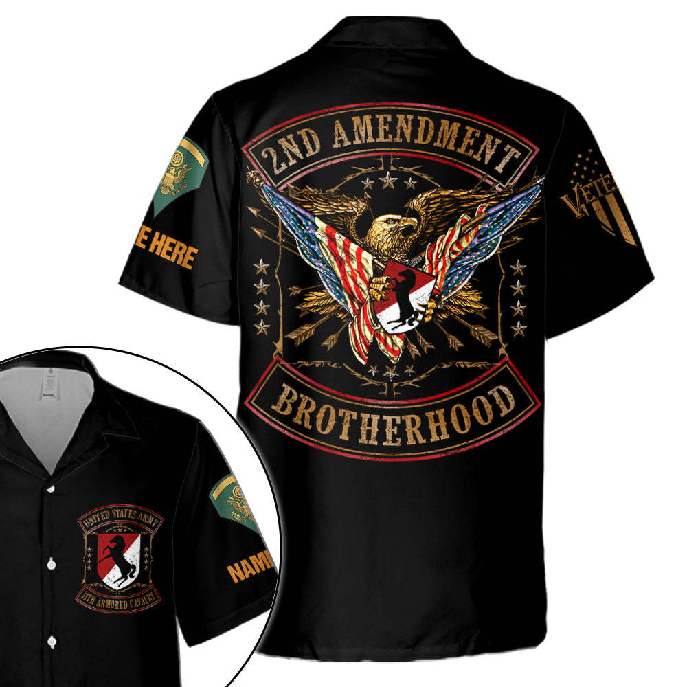 Custom Shirt 2nd Amendment Brotherhood Custom All Military Branch All Over Print Shirt K1702