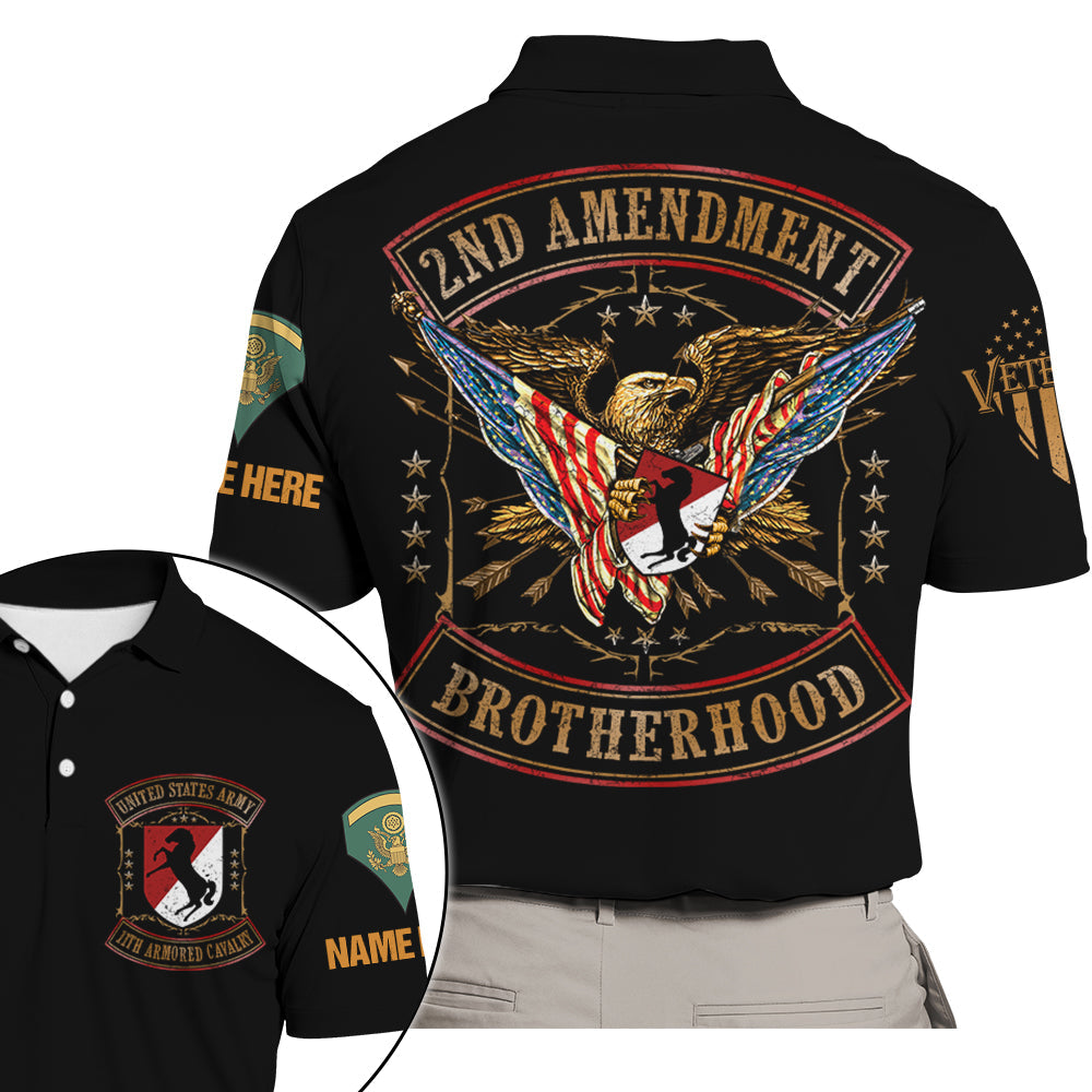 Custom Shirt 2nd Amendment Brotherhood Custom All Military Branch All Over Print Shirt K1702