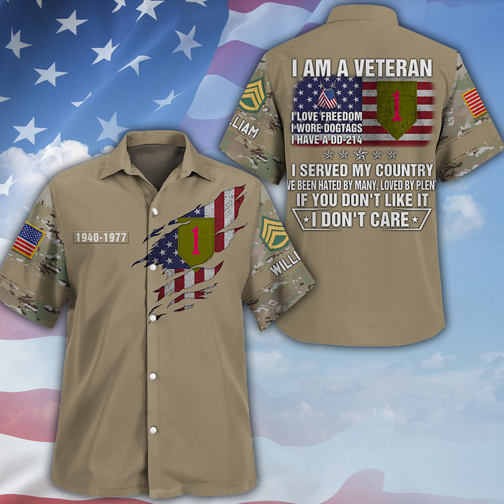 Custom Military Veteran Shirt I Am A Veteran I Love Freedom I Wore Dogtags I Have A DD214 Gift For Veterans K1702 MT2