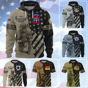 Personalized All Over Print Shirt Pattern Camouflage Us Military Custom Shirt For Veterans K1702 Trhn