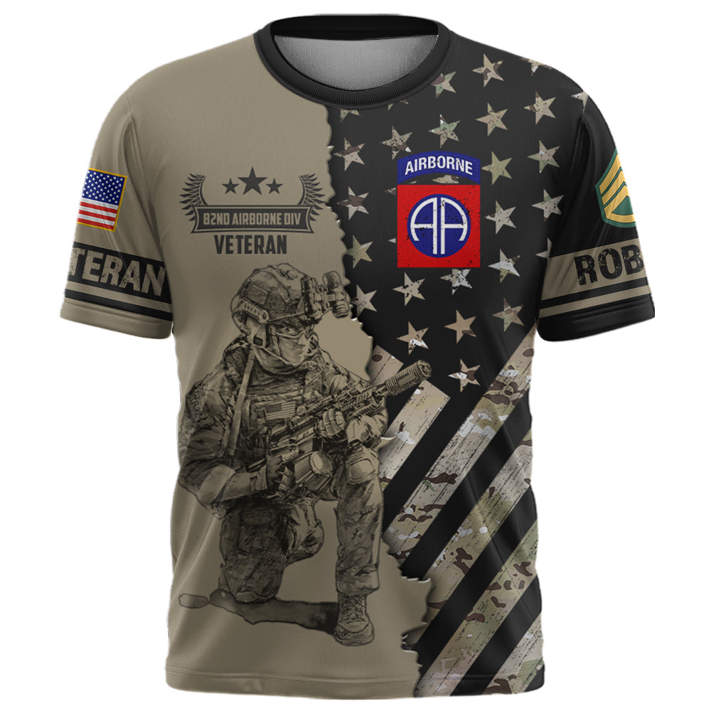 Personalized All Over Print Shirt Pattern Camouflage Us Military Custom Shirt For Veterans K1702 Trhn