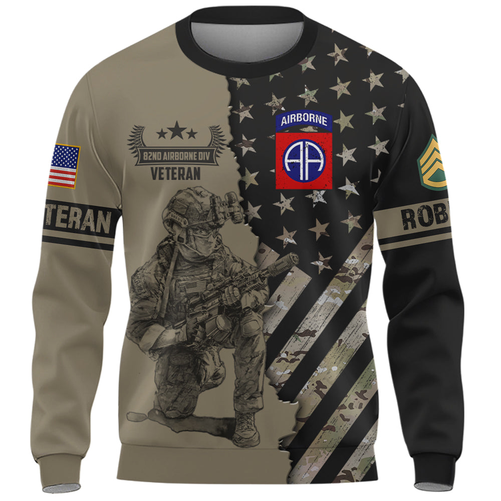 Personalized All Over Print Shirt Pattern Camouflage Us Military Custom Shirt For Veterans K1702 Trhn