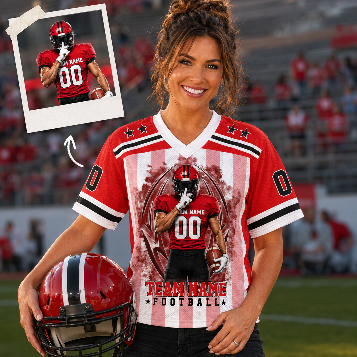 Custom Football Mom Shirt Football Jersey Gift For Her Him Sports Mom L0411 Pt99