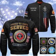 Custom Bomber Jackets US Military Veteran Available All Branches Logo Division Personalized Gift For Veteran K1702 Trhn