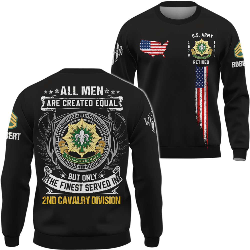 Veteran All Over Print Shirt All Men Are Created Equal But Only The Finest Served On US Military Custom Unit Military Gift Shirt For Veteran K1702 Trhn