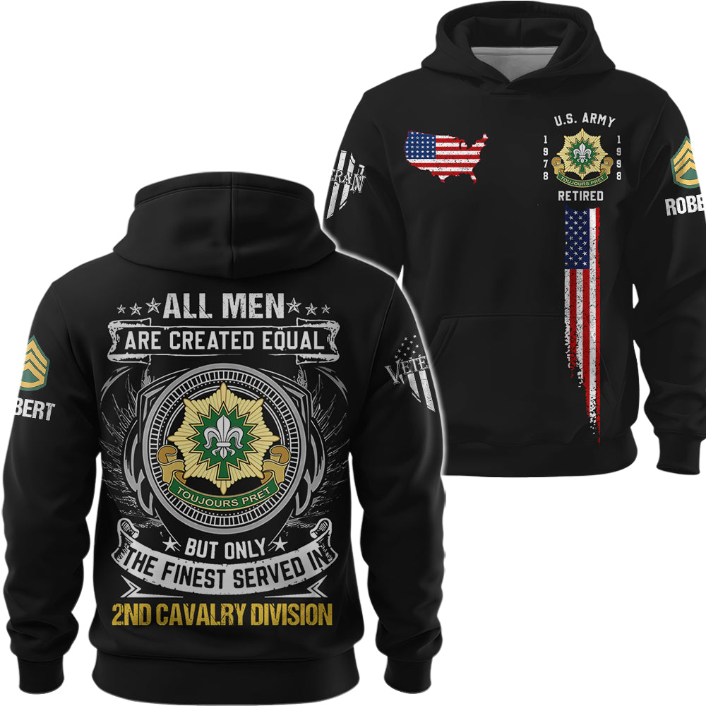 Veteran All Over Print Shirt All Men Are Created Equal But Only The Finest Served On US Military Custom Unit Military Gift Shirt For Veteran K1702 Trhn