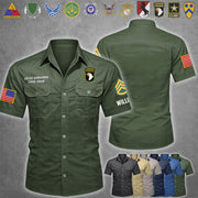 Cotton Cargo Shirts Veteran Gift Custom Military Patches Available All Military Branches K1702 MT2