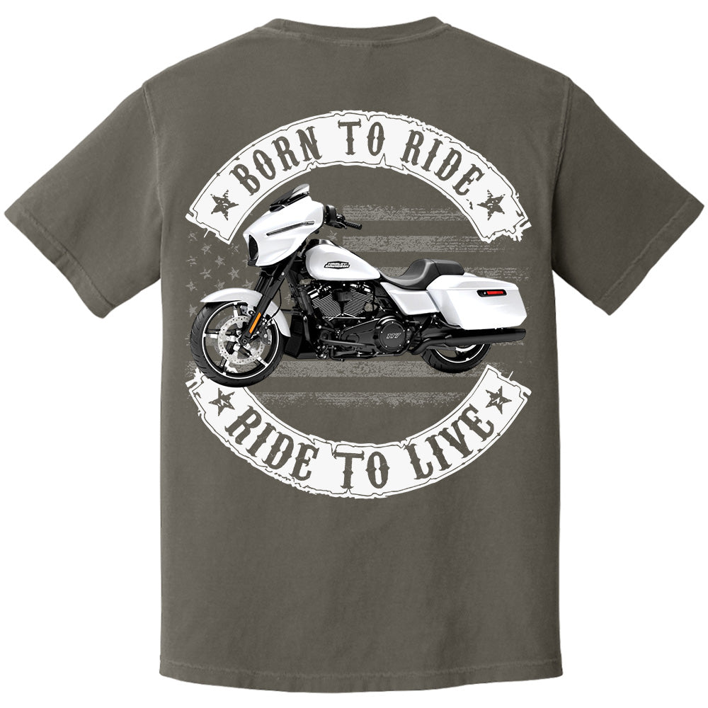 Born To Ride - Ride To Live - Personalized Upload Vehicle Photo For Biker A2110 VH01