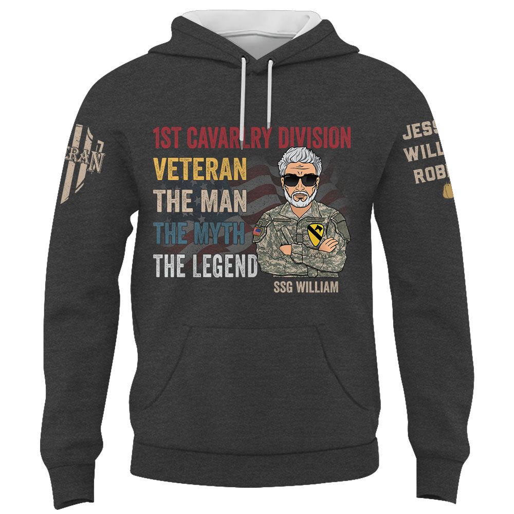 The Veteran The Myth The Legend Personalized Shirt Gift For Father's Day K1702