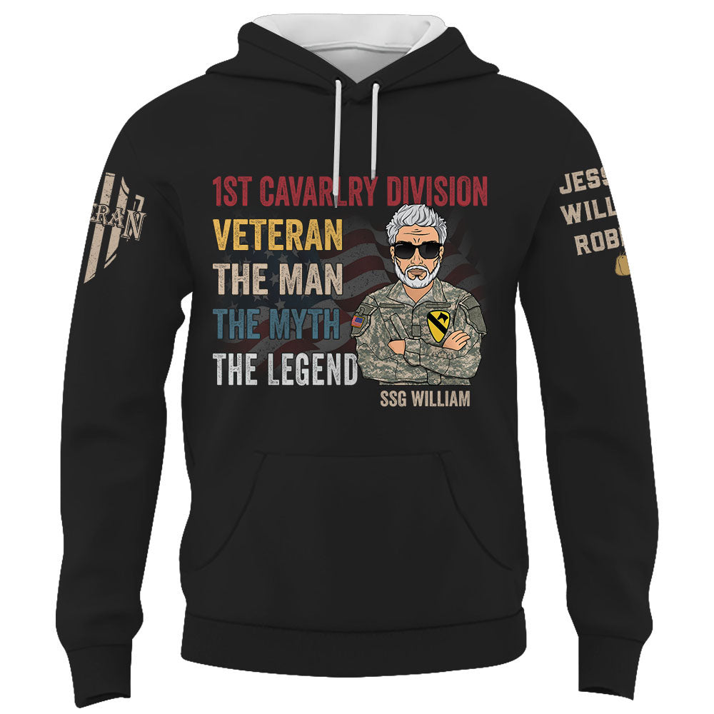 The Veteran The Myth The Legend Personalized Shirt Gift For Father's Day K1702