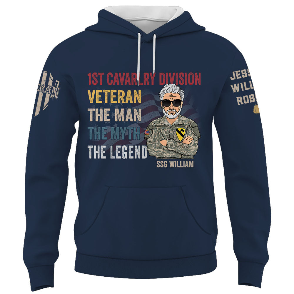 The Veteran The Myth The Legend Personalized Shirt Gift For Father's Day K1702